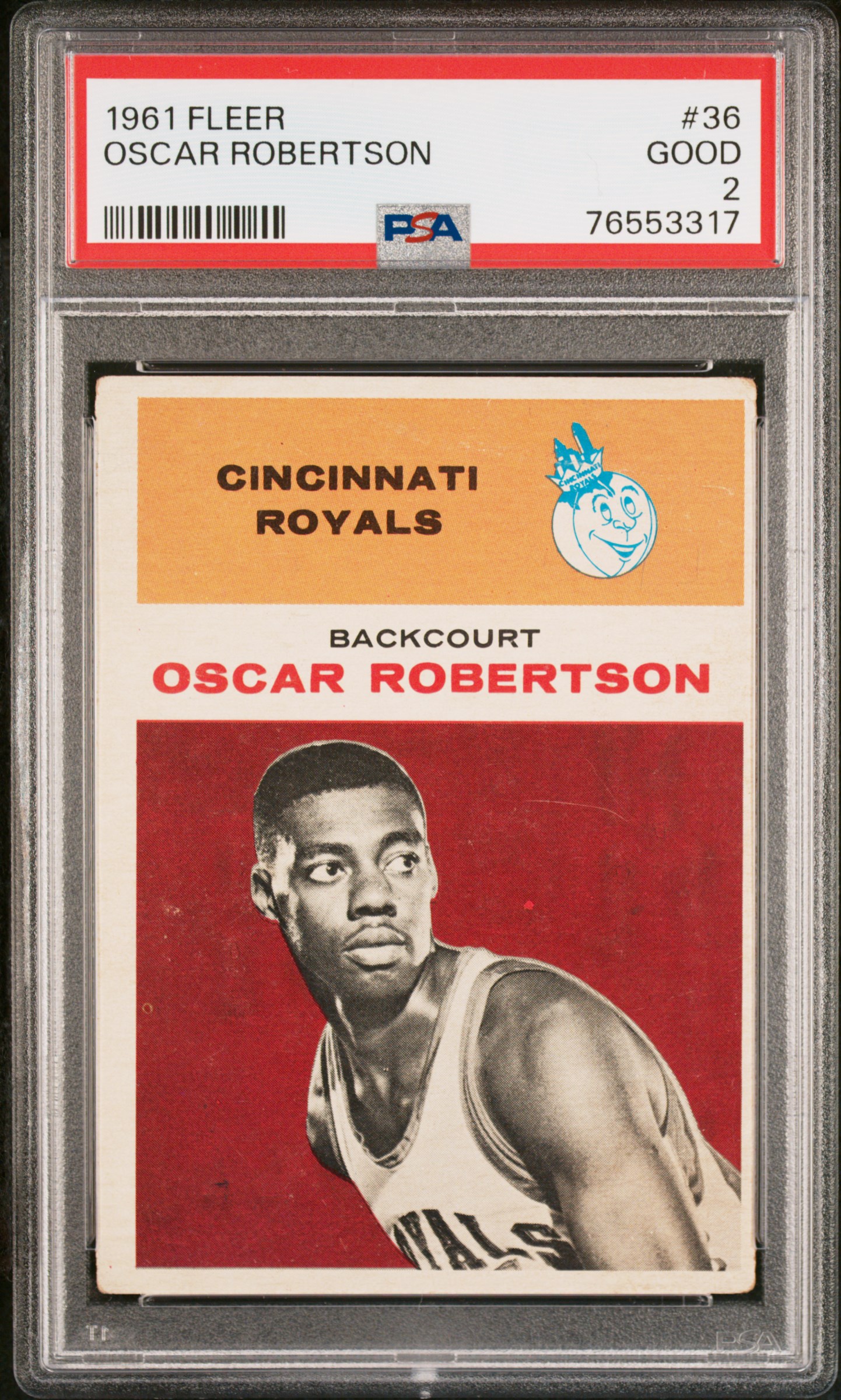 1961-62 Fleer #36 Oscar Robertson Rookie Card – PSA GD 2