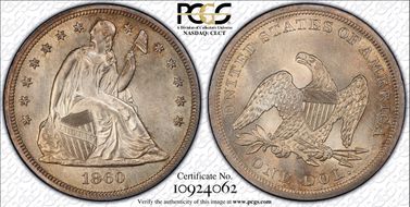 1860 $1 MS64