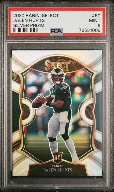 At Auction: 2020 Panini Select Jalen Hurts Concourse Prizm RC