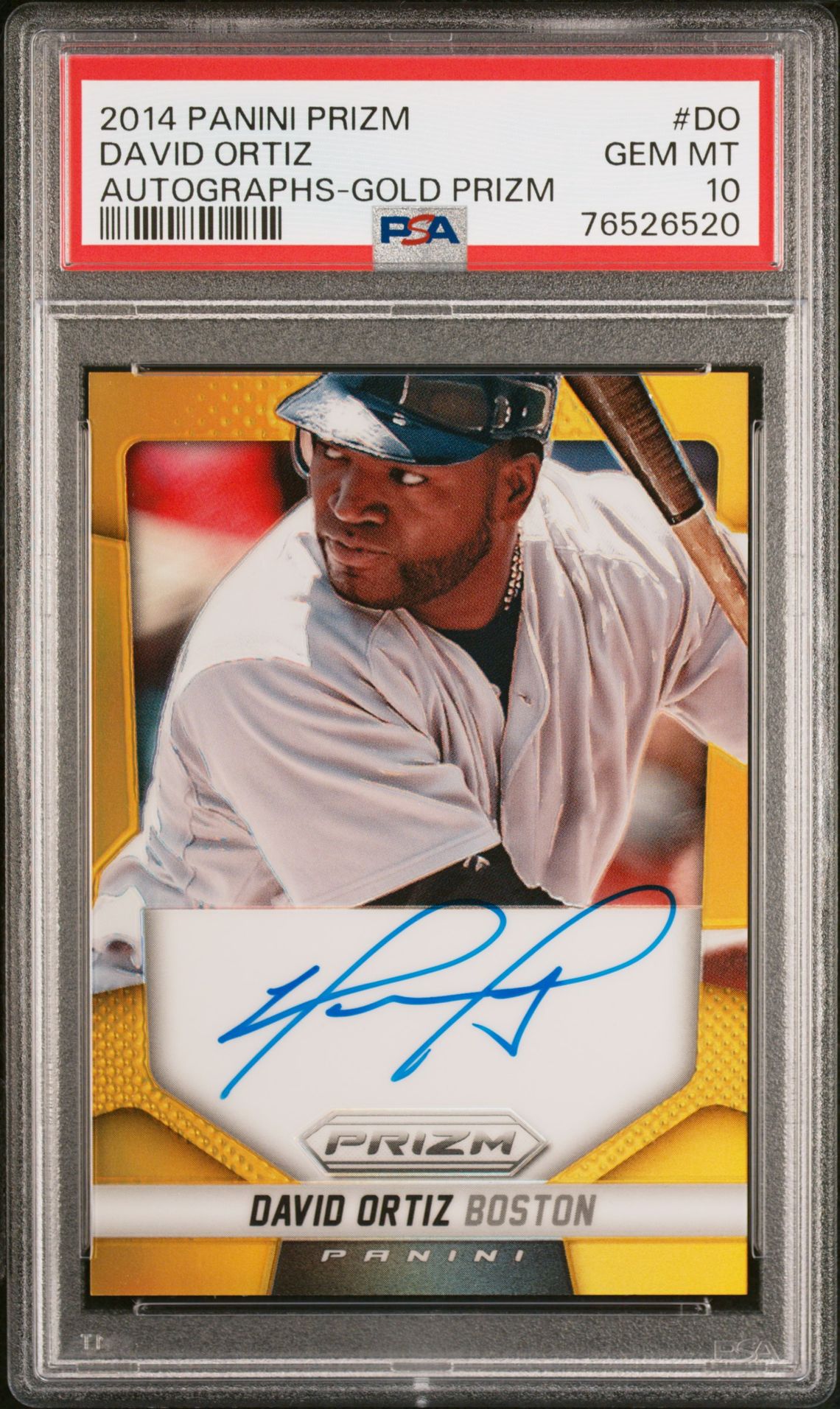 2014 Panini PANINI PRIZM AUTOGRAPHS GOLD PRIZM #DO David Ortiz front
