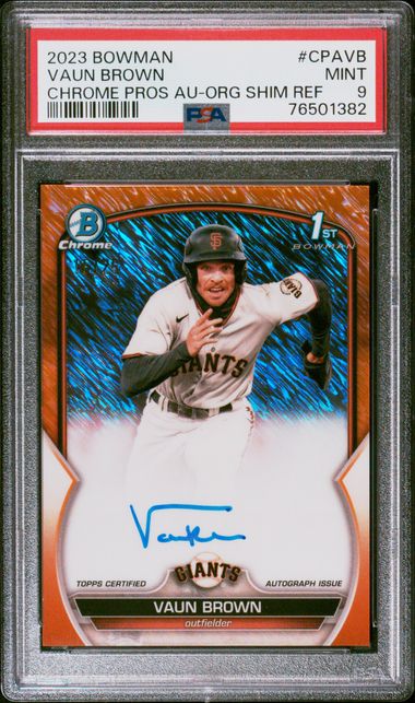 Bowman Bowman Chrome Orange #CPA-VB Vaun Brown front