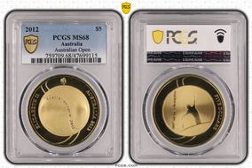 2012 $5 Australian Open MS68