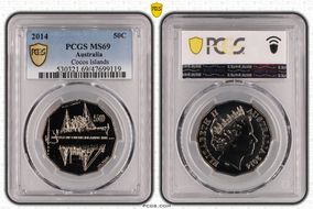 2014 50C Cocos Islands MS69
