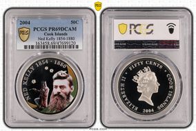 2004 50C Ned Kelly 1854-1880 PR69DCAM