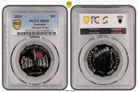 2014 50C Western Front Colorized MS69