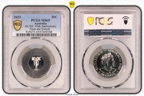 2023 20C AC/DC 45th Anniversary Flick the Switch MS69