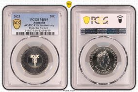 2023 20C AC/DC 45th Anniversary Flick the Switch MS69