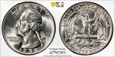 1958 25C Type B Reverse, FS-901 MS65