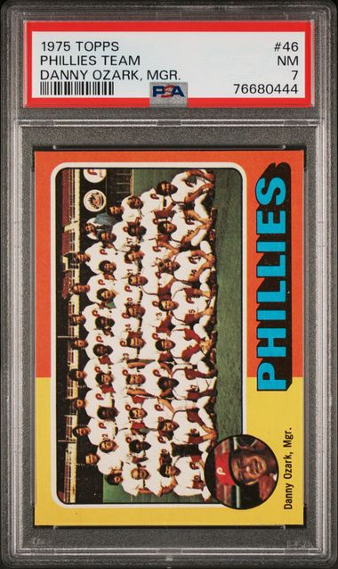 1975 Topps Phillies Team (Danny Ozark, Mgr.)