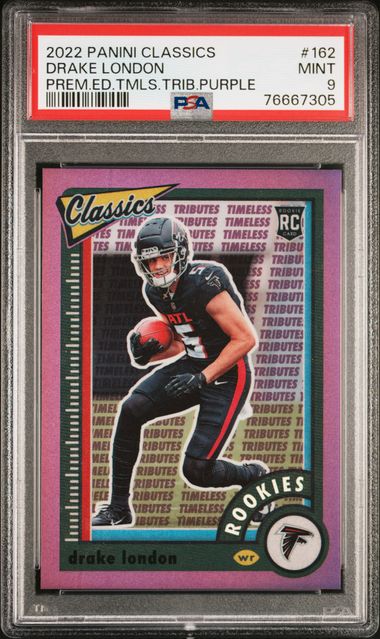 2022 Panini Clearly Donruss Rated Rookie Drake London #57 Atlanta Falcons