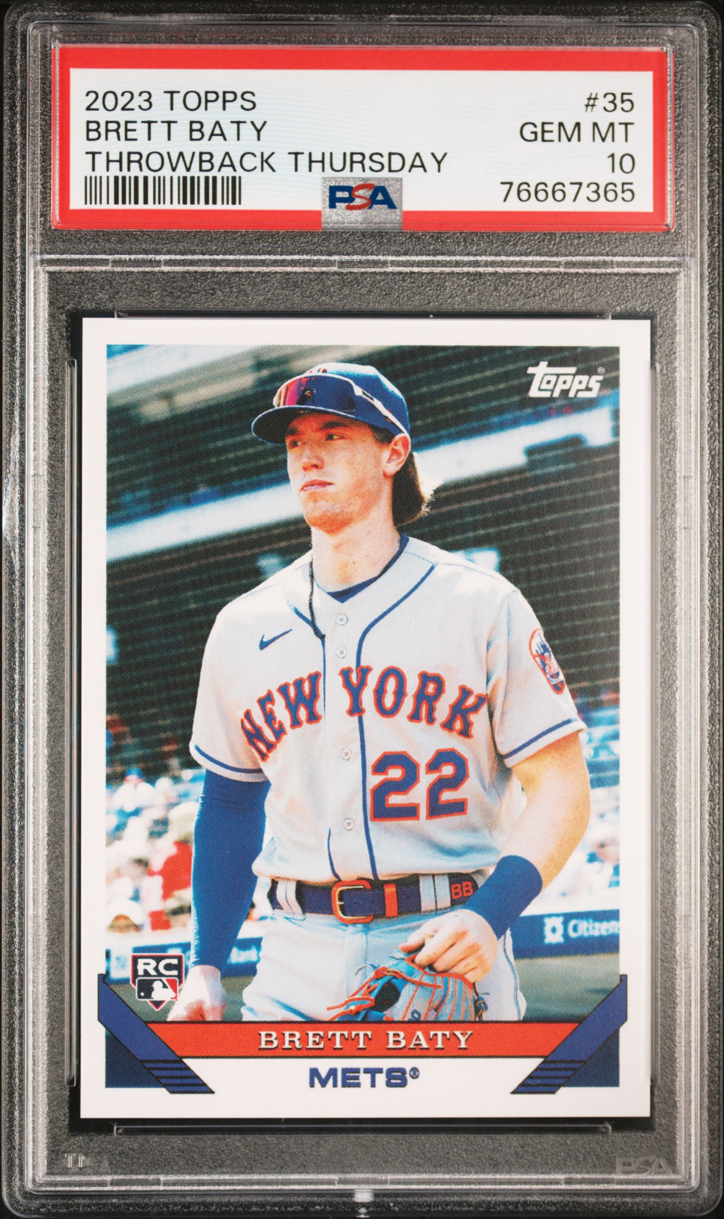 2023 Topps Throwback Thursday #35 Brett Baty – PSA GEM MT 10