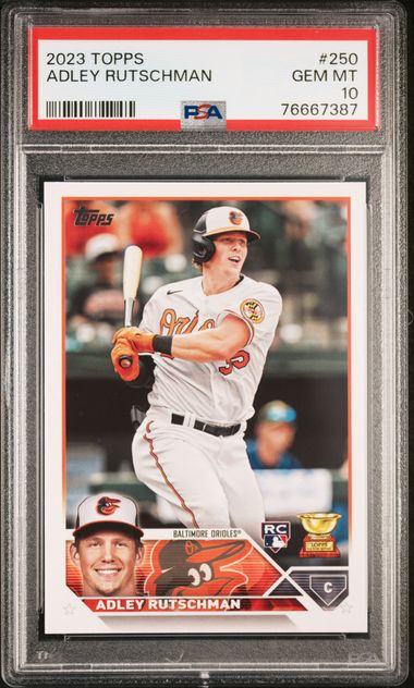 PSA 9 MINT Adley Rutschman 2023 Topps #250 Rookie Card — Rookie Cards