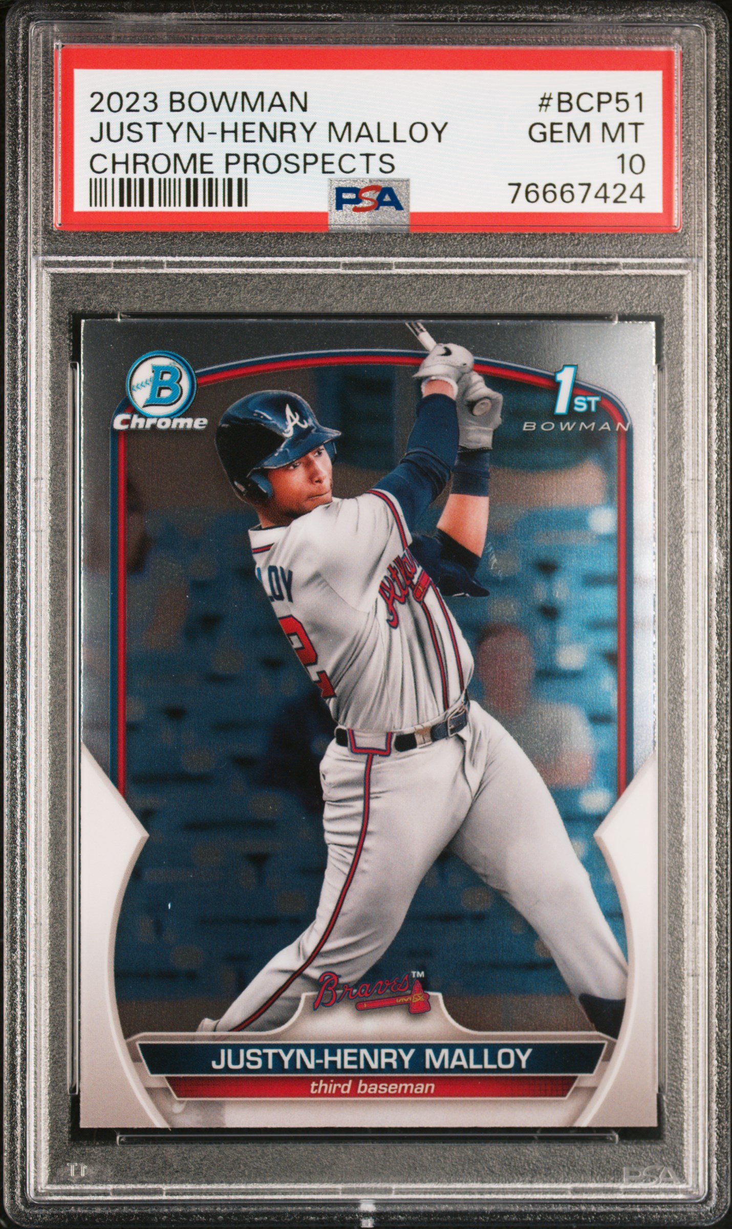 2023 Bowman Chrome Prospects #BCP51 Justyn-Henry Malloy PSA 10