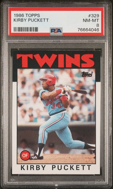 1986 Topps #329 Kirby Puckett PSA 8 on Goldin Marketplace