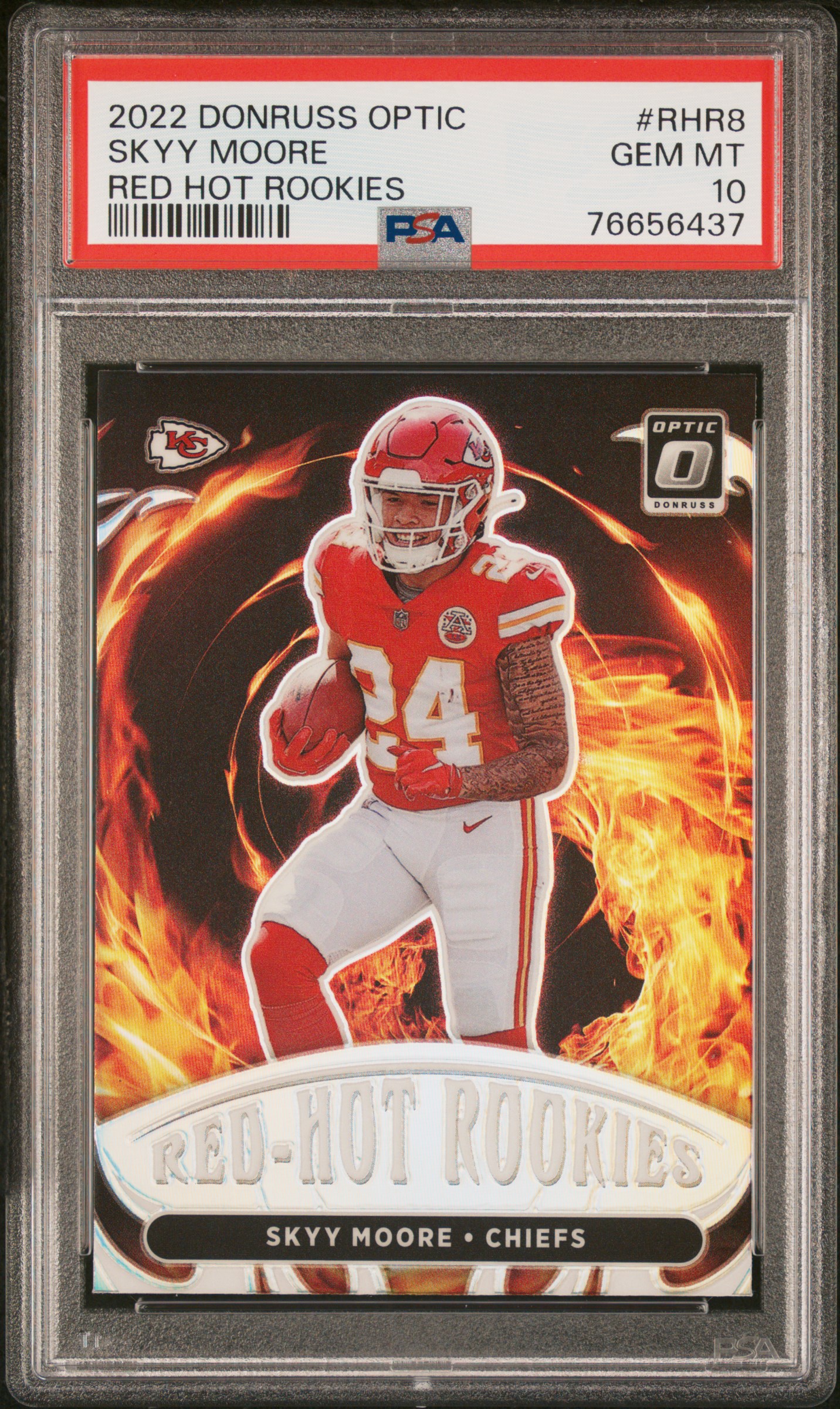 2022 Panini Donruss Optic Red Hot Rookies #RHR8 Skyy Moore – PSA GEM MT 10