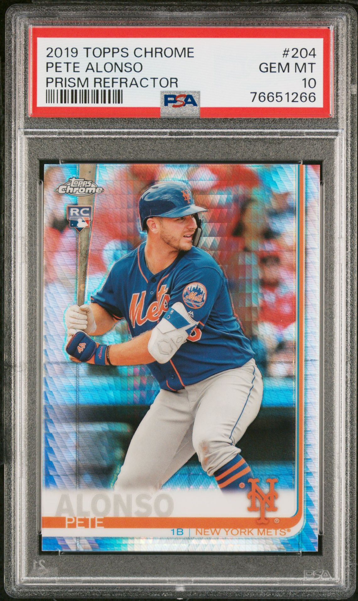 2019 Topps TOPPS CHROME Prism Refractor #204 Pete Alonso front