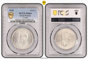 1945 1/2 Cr S-4080 MS64