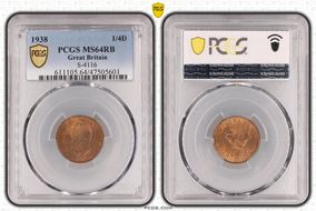 1938 1/4D S-4116 MS64RB
