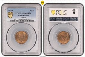 1939 1/4D S-4116 MS64RB