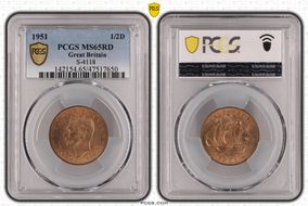 1951 1/2D S-4118 MS65RD