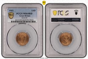 1951 1/4D S-4119 MS64RD