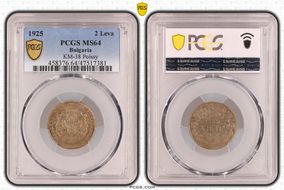 1925 2 Leva KM-38 Poissy MS64