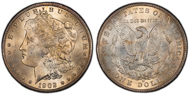 1902-O $1 VAM 54, Doubled Ear MS64