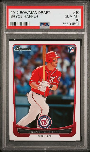 Bryce Harper Signed 2012 Bowman Chrome Draft Rookie Autographs