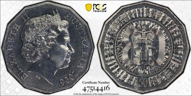 2006 50C KM-801 80th Birthday MS67