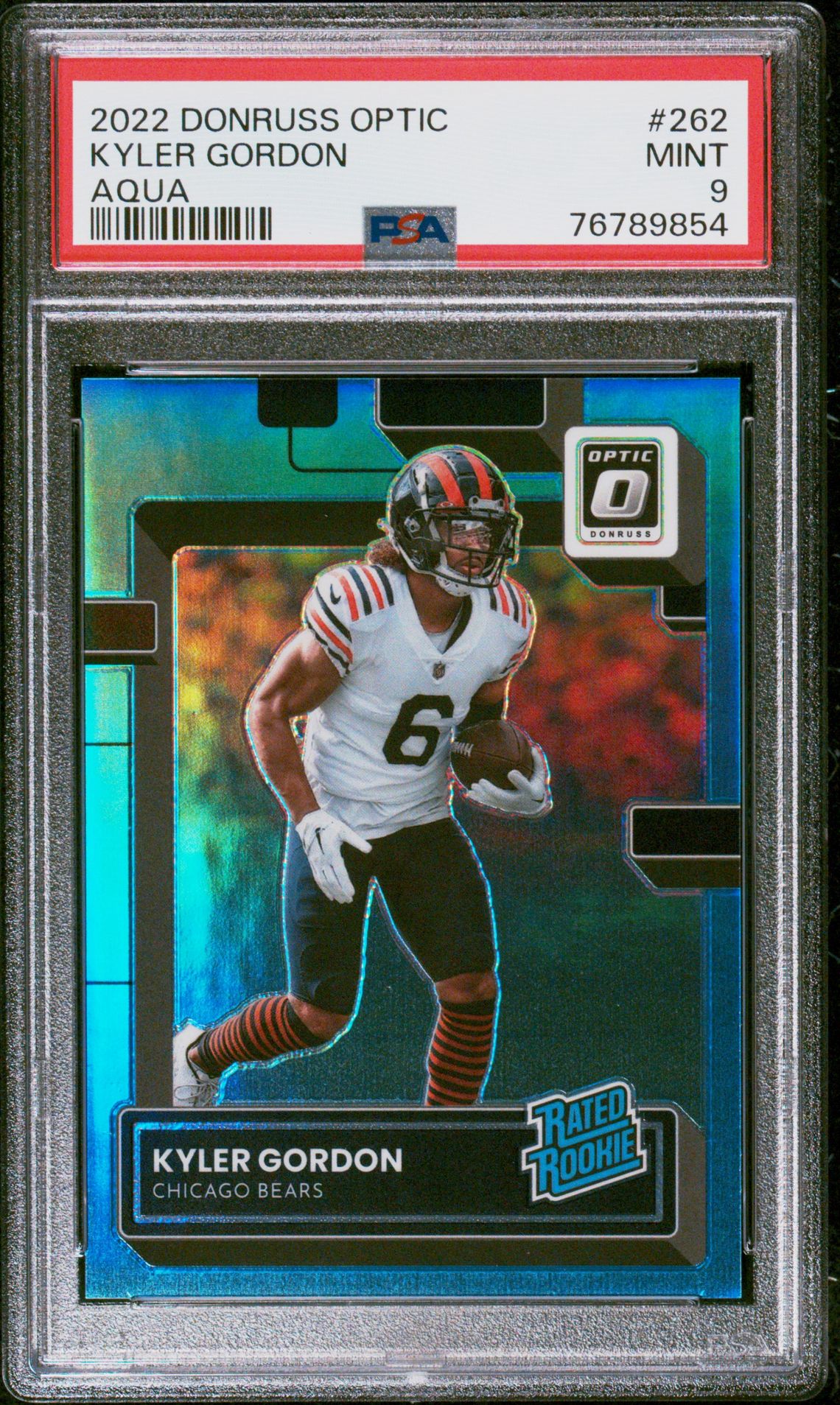 2022 Panini Donruss Optic Kyler Gordon #262 (Aqua) Mint 9 front