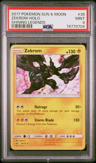 Pokemon : SM SHINING LEGENDS ZEKROM 35/73 RARE HOLO