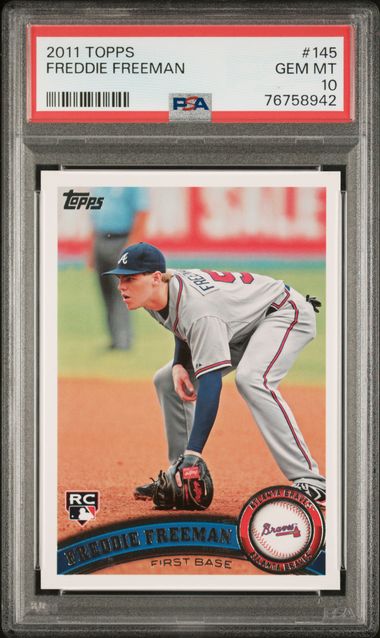 2011 Topps #145 Freddie Freeman Rookie Card – PSA GEM MT 10 on