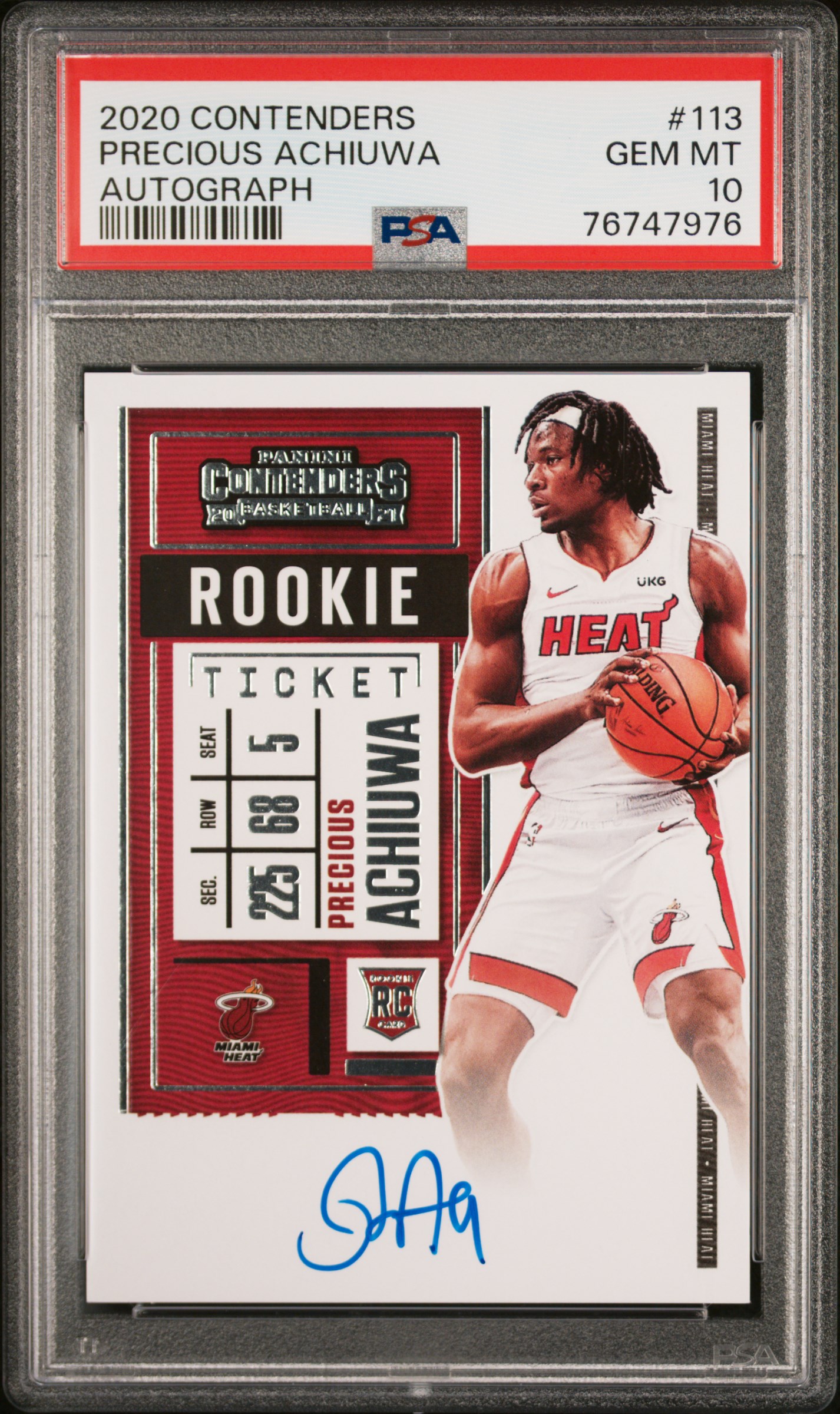 2020 Panini Contenders Precious Achiuwa #113 (Autograph) Gem Mt 10 front