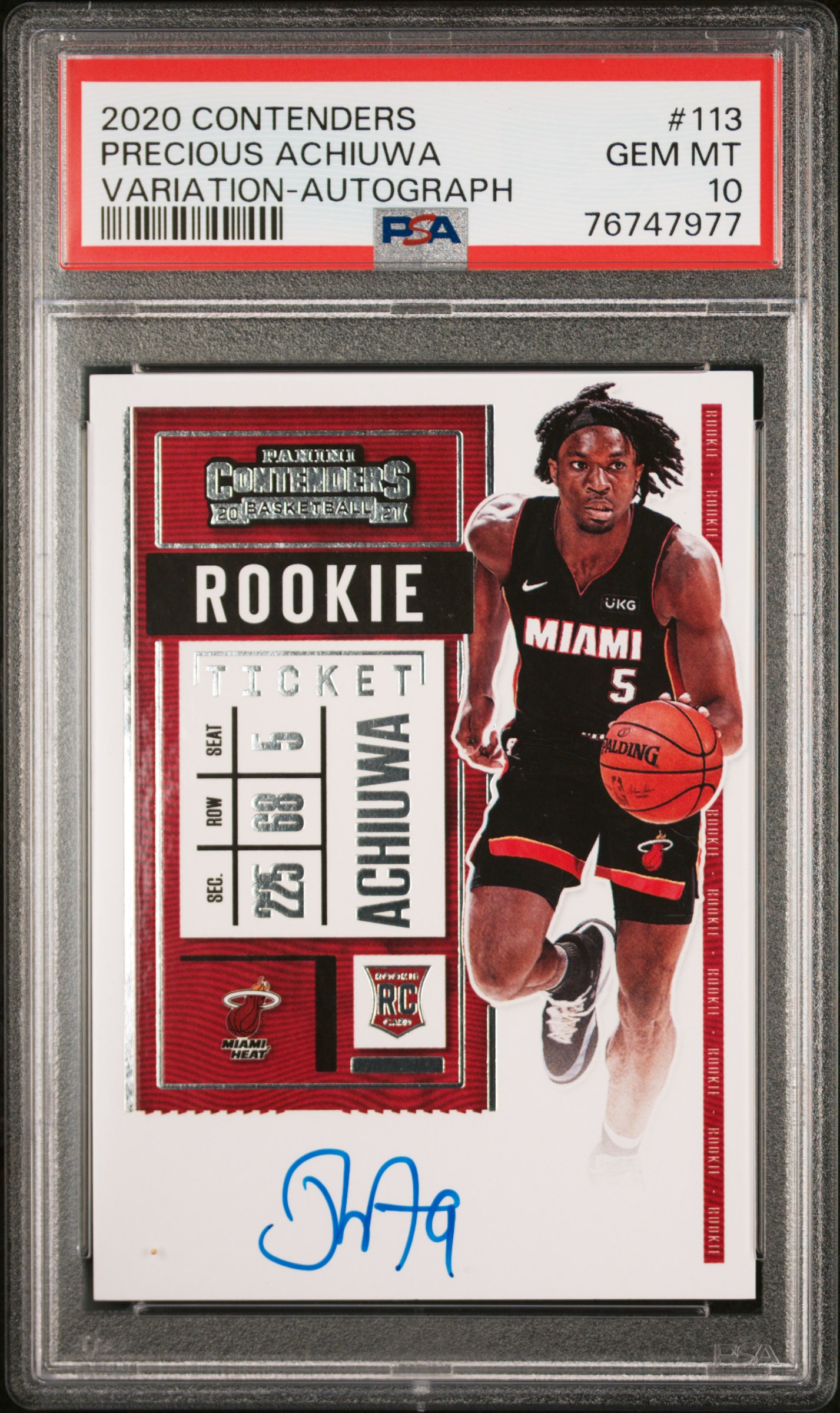 2020 Panini Contenders Precious Achiuwa #113 (Variation-Autograph) Gem Mt 10 front