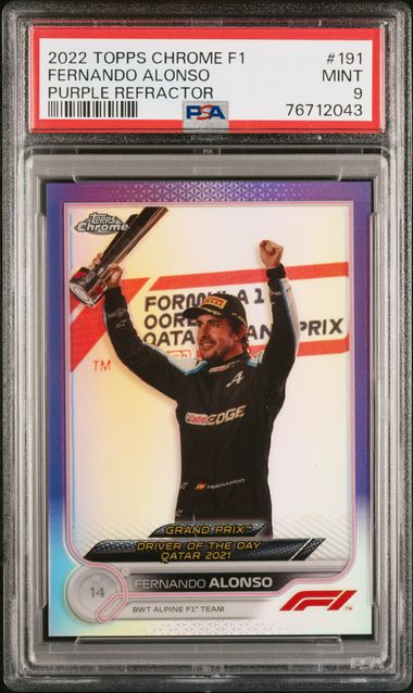 F1, Formula 1 TOPPS ATTAX Fernando Alonso signed VINTAGE TRADING card