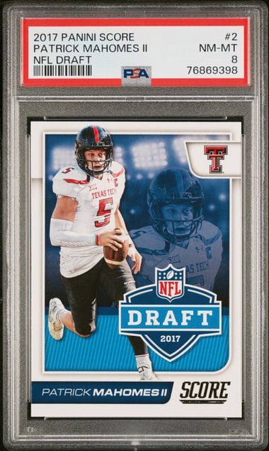 2017 Panini Score NFL Draft #2 Patrick Mahomes II Rookie Card – PSA NM-MT 8  on Goldin Auctions