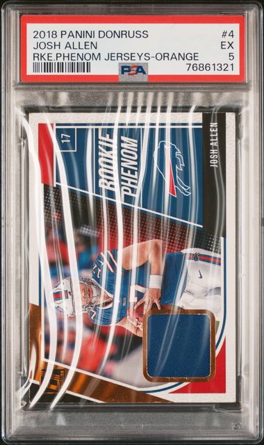 Josh Allen #4 Prices [Rookie]  2018 Donruss Rookie Phenom Jersey