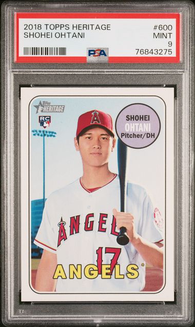 Shohei Ohtani 2018 Topps Heritage #600 RC (PSA 10)