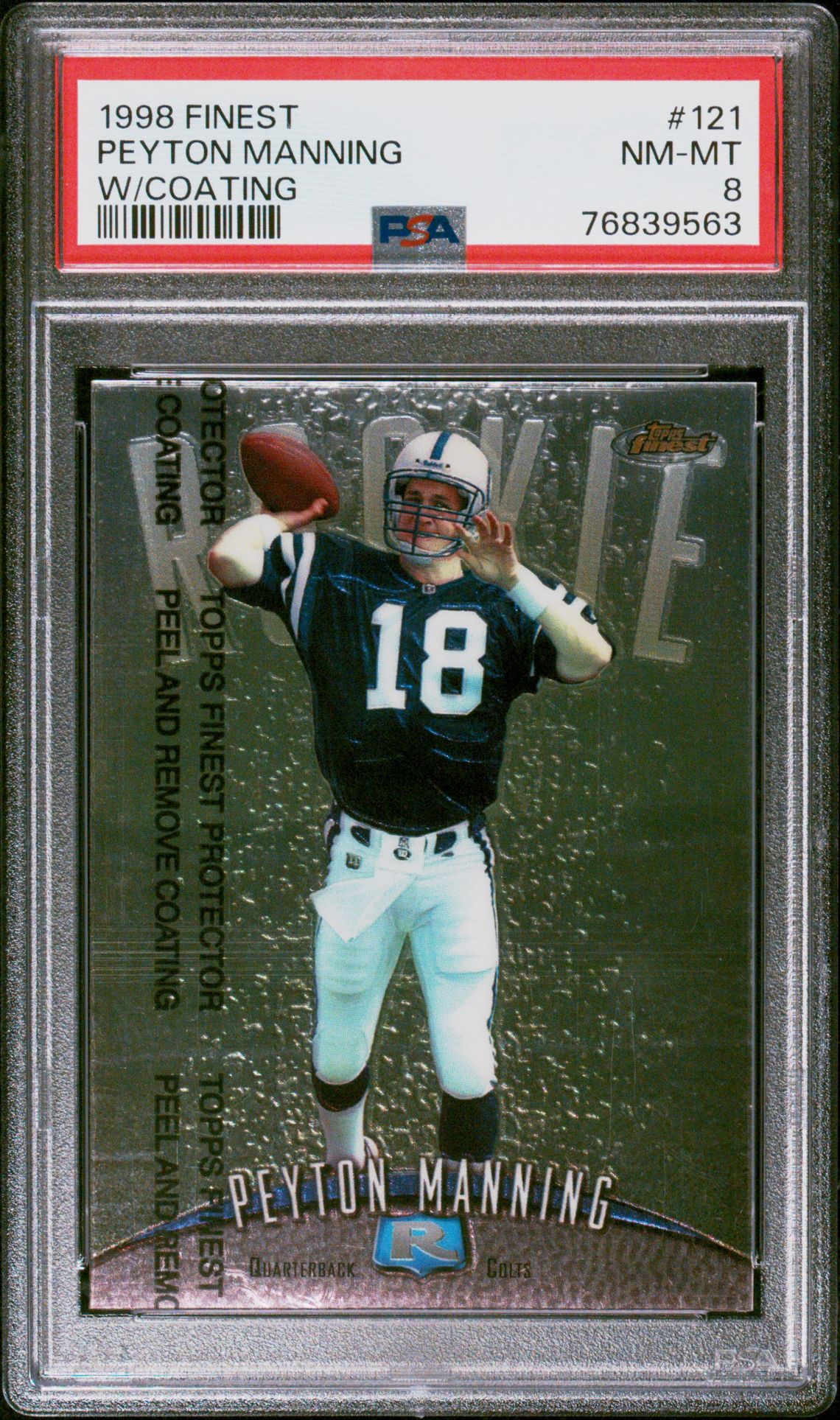 1998 Finest FINEST W/COATING #121 Peyton Manning front