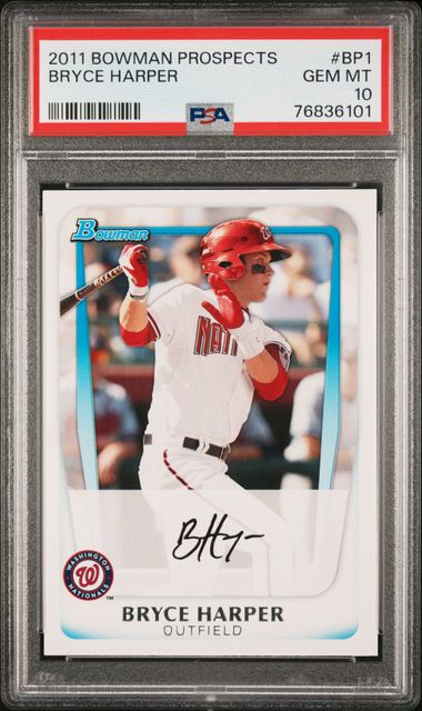 Bryce Harper 2011 Bowman Chrome Prospect Autograph Card #BCP111