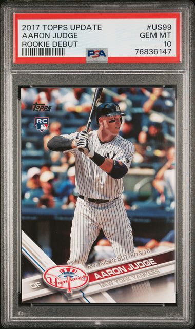 2017 Topps Update Rookie Debut #US99 Aaron Judge Rookie Card – PSA GEM MT 10  on Goldin Auctions