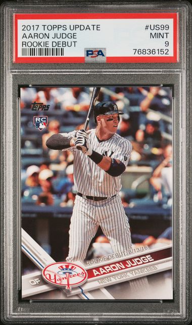 Aaron Judge (New York Yankees) 2017 Topps Baseball #287 Catching RC Rookie  Card - PSA 10 GEM MINT