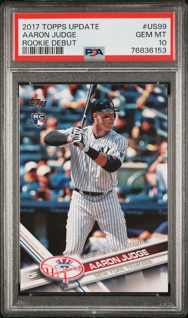 Sold at Auction: 2017 Topps Chrome Aaron Judge Rookie Psa 10