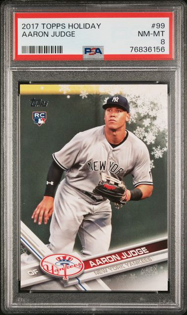 Topps Holiday  Aaron Judge Rookie Card – PSA NM MT 8 on