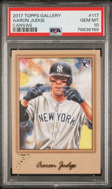 Sold at Auction: 2017 Topps Chrome Aaron Judge PSA 10 Rookie Catching #169