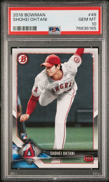 Lot - 2018 Bowman Shohei Ohtani Rookie Card