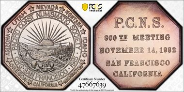 1982 AR Medal 800th Meeting P.C.N.S. MS65