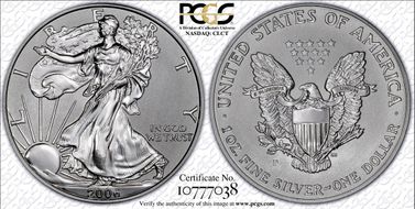 2006-P $1 Eagle-20th Anniversary Reverse Proof PR70