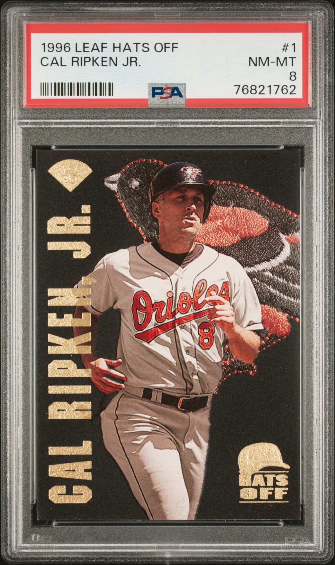 1996 Leaf LEAF HATS OFF #1 Cal Ripken Jr. front