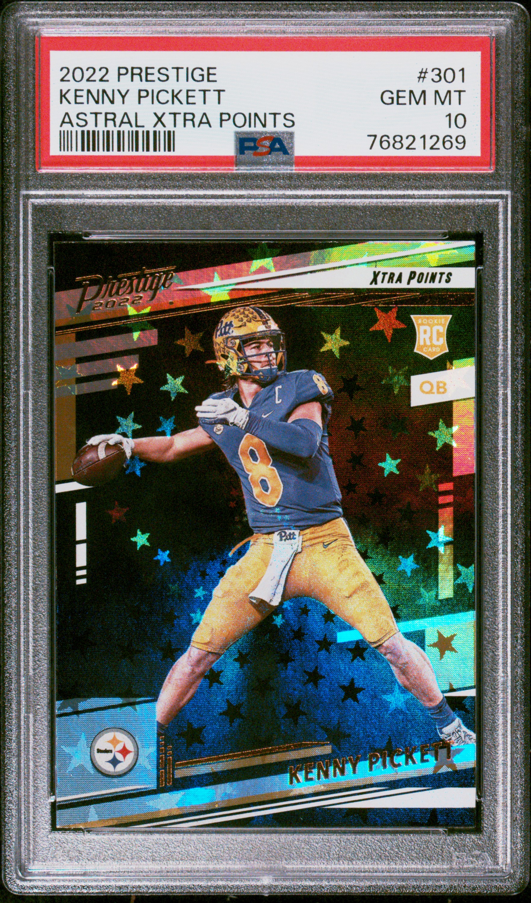 2022 Panini Prestige Astral Xtra Points #301 Kenny Pickett Rookie Card – PSA GEM MT 10